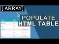 JSON Array To HTML Table With Javascript