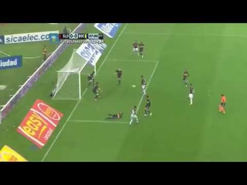 Ocasión de Verón. San Lorenzo 0 - Boca 0. Fecha 14. Torneo Primera División 2014. FPT