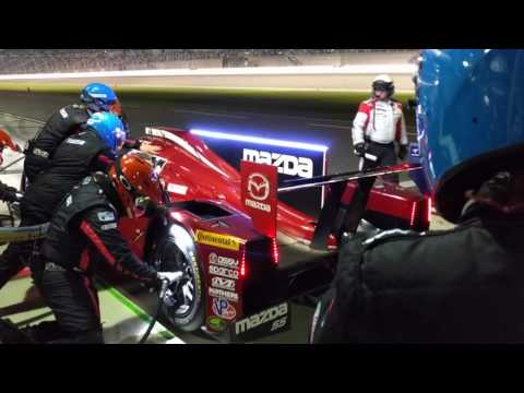 2016 Daytona 24 - Speedsource Mazda Prototype #55 evening pit stop