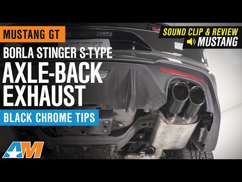 2018-2020 Mustang GT Borla Stinger S-Type Axle-Back Exhaust w/ Black Chrome Tips Review & Install