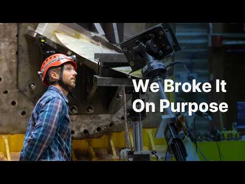 Testing a tidal energy blade to the breaking point