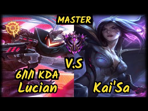 FLA Juzinho (LUCIAN) vs KAI'SA - 6/1/1 KDA BOTTOM ADC GAMEPLAY - BR Ranked MASTER