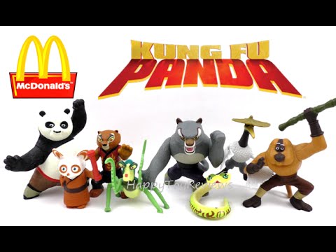 2008 KUNG FU PANDA MOVIE McDONALD'S SET OF 8 HAPPY MEAL KIDS TOYS COLLECTION VIDEO REVIEW Video