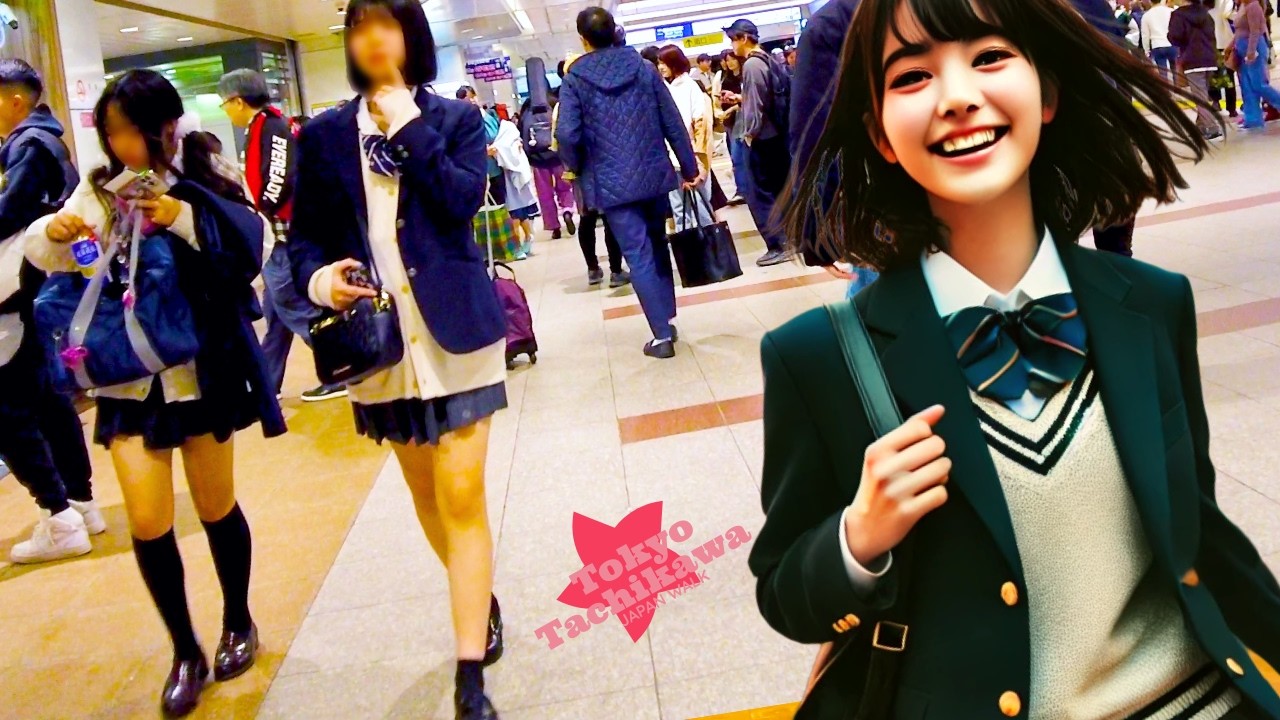 Tokyo Tachikawa 🐶 Lively ♪💖 4K Nonstop 1 Hour