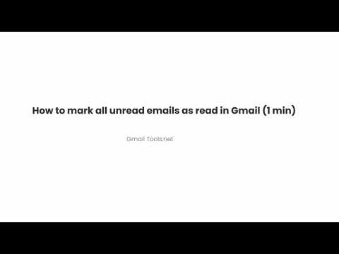 How to mark all unread emails as read in Gmail (1 min)