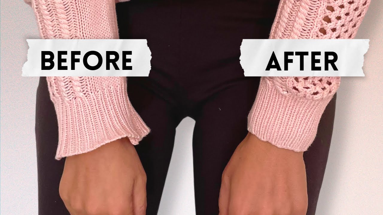Fix stretched out cuffs on a sweater