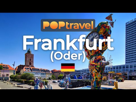 Caminhando em FRANKFURT (Oder) / Alemanha 🇩🇪- Domingo de verão vazio - 4K 60fps (UHD)