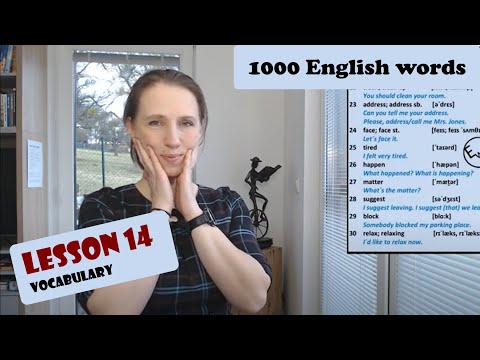 Lesson 14, vocabulary for beginners. Learn 50 English words with Eva. Increase your vocabulary.