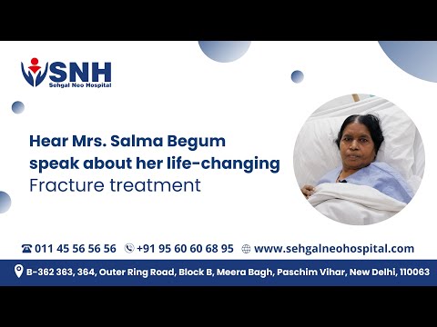 Hear Mrs. Salma Begum speak about her fall and fracture treatment by Dr. Simon Thomas
