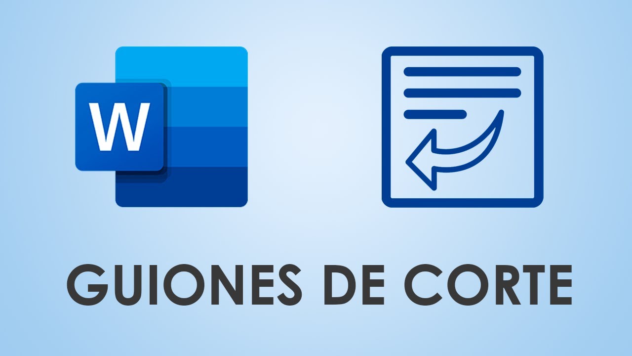 Cómo poner los GUIONES de corte en Word