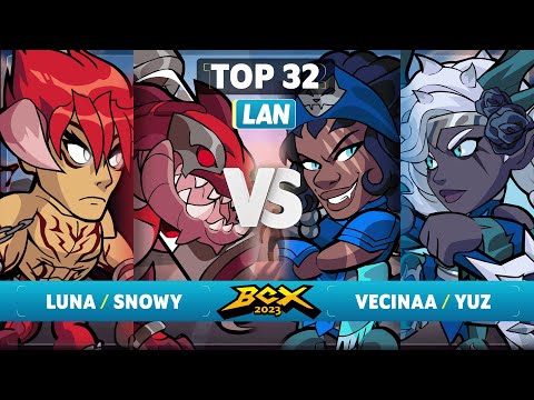 Luna & Snowy vs Vecinaa & Yuz - Top 32 - Brawlhalla World Championship 2023 - LAN 2v2
