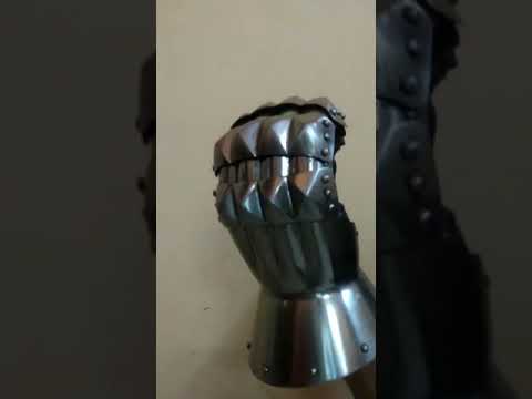Watch YouTube Video for SALE! Medieval Steel Functional Mitten 16 Gauge