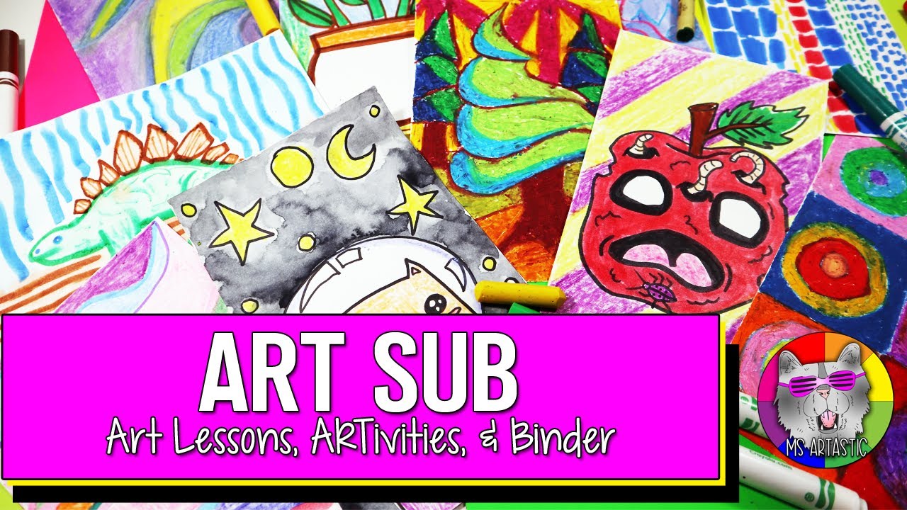 Art Sub Tub, Art Lessons, & Binder Art Resource for Art Teachers - Prep for a Sub like a Pro!