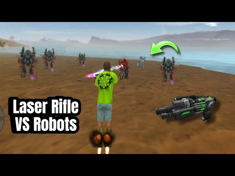 Laser Rifle Vs Robots In vegas crime simulator video hindi | who won?