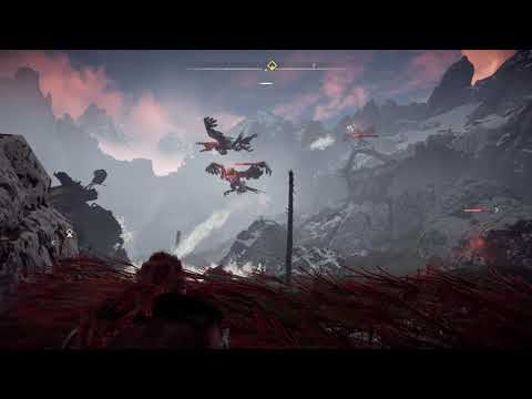 Let's Play Horizon Zero Dawn Walkthrough Hard Blind Part 68 - Robot Wars 2 & Stormbird Boss Fight