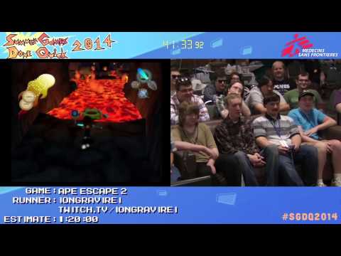 Ape Escape 2 by iongravirei in 1:06:17- SGDQ 2014 - Part 3