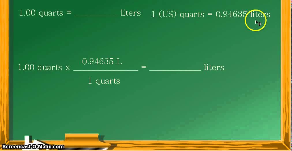Unit Conversion: Quarts to liters