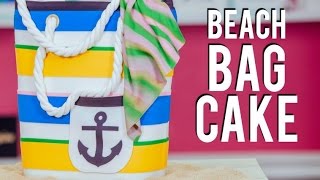 How To Make a BEACH BAG CAKE! Chocolate & Vanilla Cake for LaurDIY’s Party!