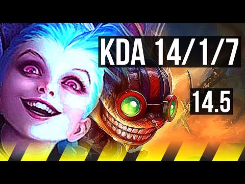 JINX & Lulu vs ZIGGS & Pyke (ADC) | 14/1/7, Legendary | TR Grandmaster | 14.5