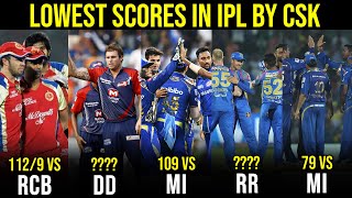 Top 5 Lowest Team Total In IPL l CSK Lowest total in IPL l IPL Records | IPL 2020