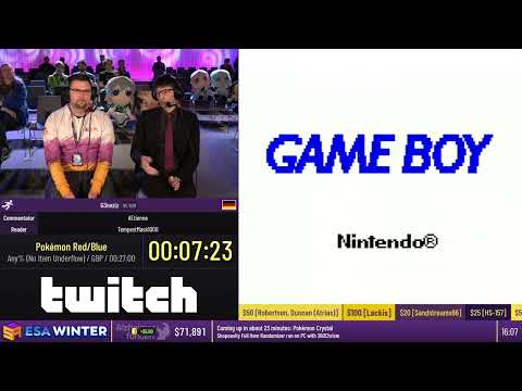 Pokémon Red/Blue [Any% (No Item Underflow)] by G3neziz - #ESAWinter23