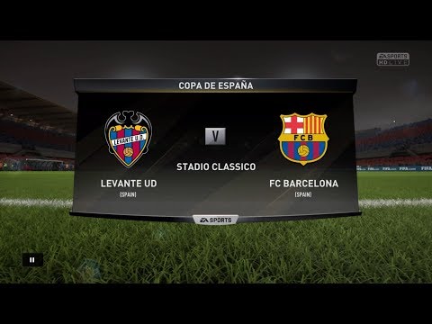 FIFA 18 Career Season 4 Copa del Rey Semi-final Levante UD vs. FC Barcelona 1st Leg