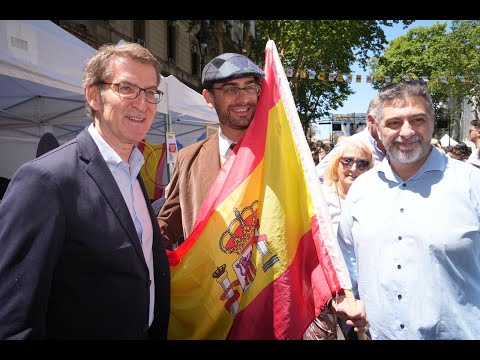 Feijóo atiende a los medios a su llegada al evento Buenos Aires Celebra a España y Portugal