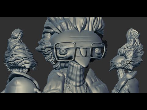 Otto Mentalis Zbrush Sculpt Time-lapse Video