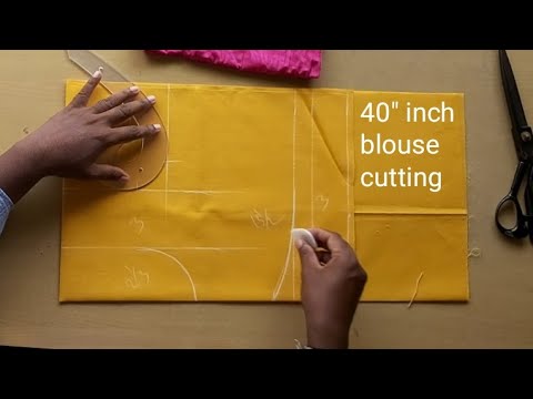 Design 52. 40" inch size blouse cutting/ 40 inch chest 32waist measurement blouse cutting