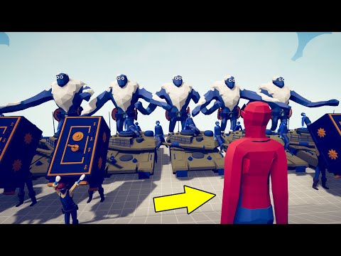 SPIDERMAN DEFEND HIGH GROUND vs EVERY UNIT | TABS Unit Creator | Totally Accurate Battle Simulator