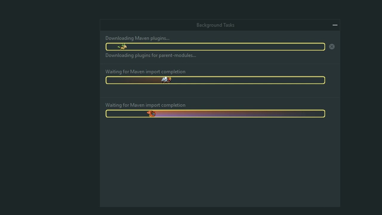 Pokémon Progress Bar on IntelliJ