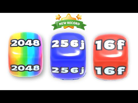 Jelly Run 2048 Mega Merge | Epic Cube Evolution 1T vs 16F vs 256J