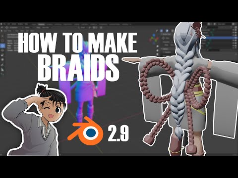 🎗How to make Braids🎗| Tutorial in Blender 2.9 | 2021