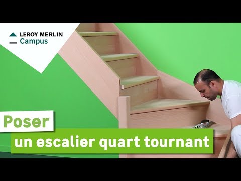 comment poser escalier droit