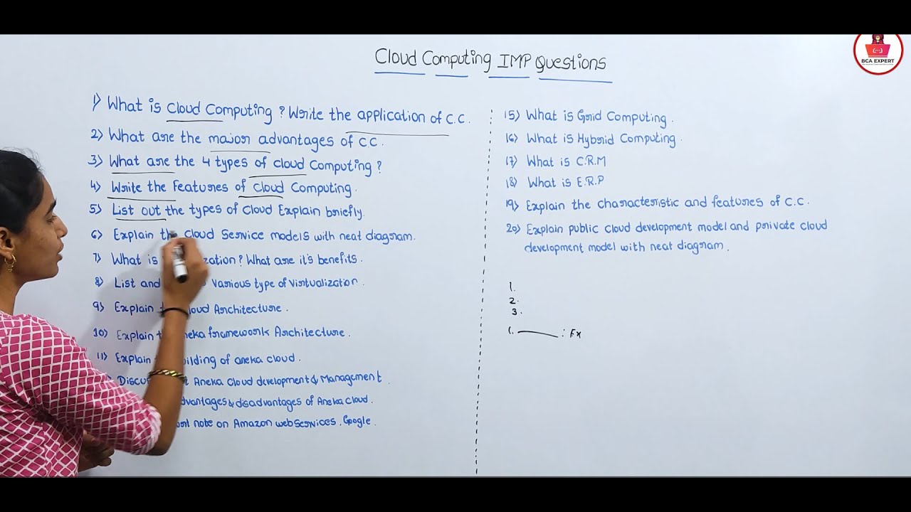 Cloud Computing Important Questions & Answers | PDF | IMP Question of Cloud Computing | BCA | C.C