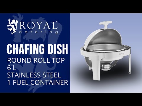 video - Chafing Dish - round roll top - 6 L - 1 fuel container