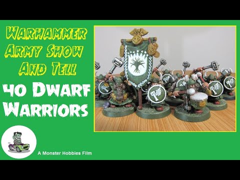 Age Of Sigmar Battlefield Show And Tell - Queen Helgar's 40 Dwarf Warriors With Hammer And Shields