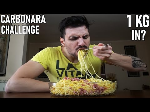 CARBONARA CHALLENGE | 1 KG DI CARBONARA entro 30 MINUTI | MAN VS FOOD | @surmacchio #carbonara
