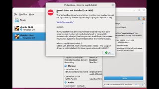 Install virtualbox in ubuntu 22.04 and fixing kernel driver not installed, EFI secure boot enabled