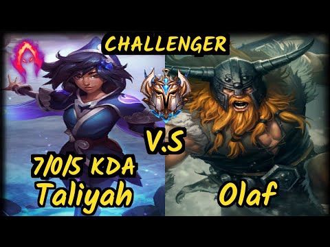 MRDS TynX (TALIYAH) vs OLAF - 7/0/5 KDA JUNGLE CHALLENGER GAMEPLAY - EUW