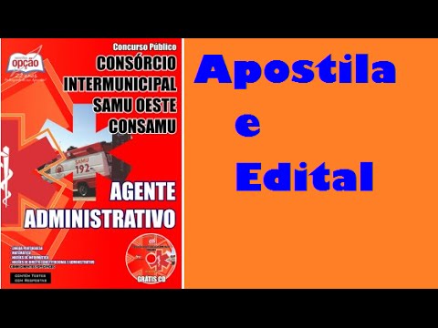 Edital e Apostila Concurso CONSAMU 2015: Agente Administrativo