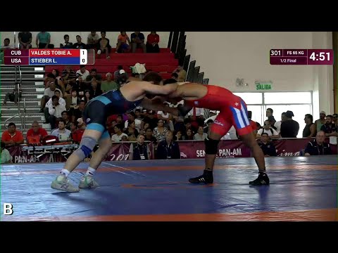 1/2 FS - 65 kg: A. VALDES TOBIE (CUB) v. L. STIEBER (USA)