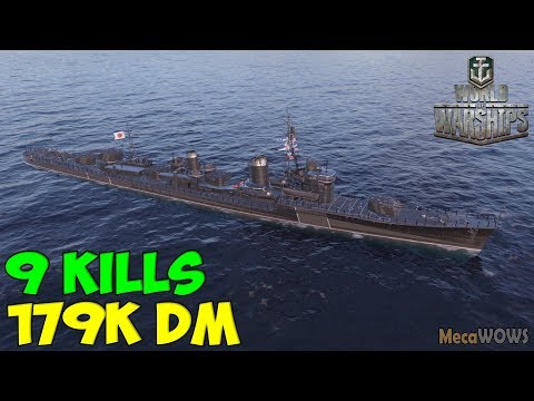 World of WarShips | Asashio B | 9 KILLS | 179K Damage - Replay Gameplay 4K 60 fps