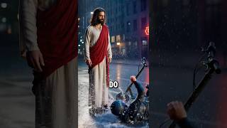 What Would Jesus Do After a Sudden Scooter Accident? 😳🚨🙏 #faith #jesus #shorts