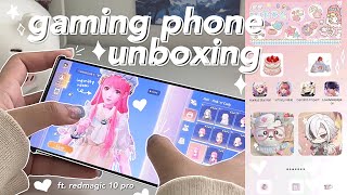🤍 gaming phone unboxing ft. REDMAGIC 10 Pro - infinity nikki, genshin, graphics, phone customization