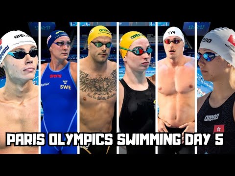 Day 5 Olympic Swimming | Paris 2024 | Men's & Women's 100 Freestyle + Leon Marchand's Double