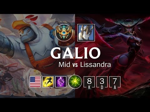 Galio Mid vs Lissandra - NA Challenger Patch 8.23