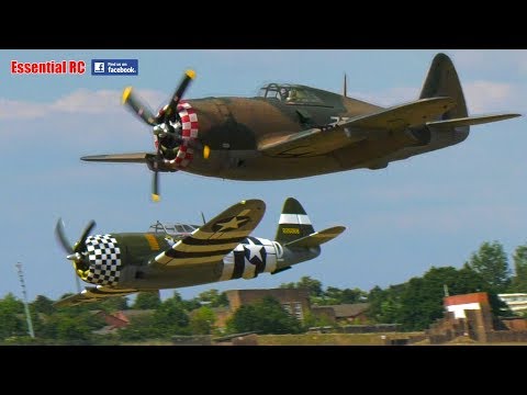 BIG MOKI 250cc RADIAL P-47 JUGS *AWESOME and GLORIOUS SOUND* LOW PASSES on a HOT SUNNY DAY