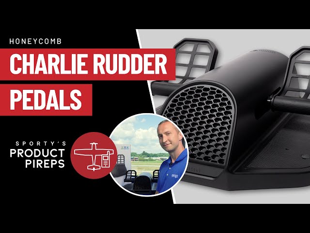Vídeo relacionado con Honeycomb Charlie Rudder Pedals - Control de simulación de vuelo para timón y frenos, pedales metálicos ajustables, transmisión por correa mediante sensores de efecto Hall, para MS Flight Simulator