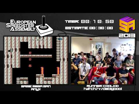 Mega Man - Speed Run in 0:22:50 by Coolkid Live for European Speedster Assembly 2013
